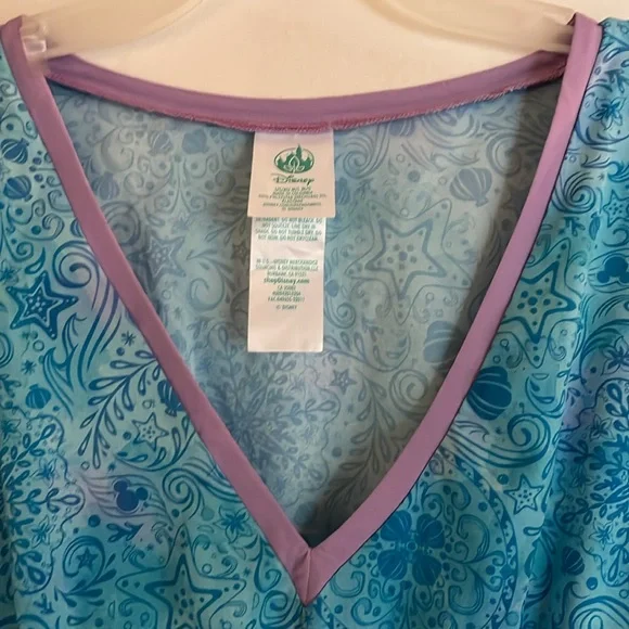 Disney Shirt/ cover up elastic drawstring at waist M/L Hidden Mickey Heads - Picture 3 of 10